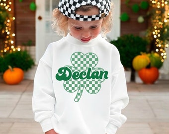 Shamrock St. Patrick's Day Toddler Sweatshirt, Custom Kids St. Patrick's Day Sweatshirt, Boy St. Patrick's Sweatshirt, St. Patty's Day Shirt
