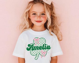 Shamrock Toddler Shirt, Custom Kids St. Patrick's Day Shirt, Kids St. Patrick's Gift, St. Patrick's Toddler Tee, Girl St. Patrick's Day Tee