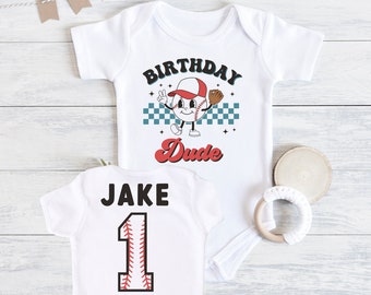 Baseball Birthday Baby Bodysuit, Baseball Birthday, Baby Bodysuit, First Birthday Outfit, Baseball Birthday Shirt, Birthday Boy Shirt