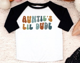 Auntie's Lil Dude T Shirt, Toddler Boy Shirt, Gift From Aunt, Nephew Gift, Boy Shirts, Toddler Shirt, Kids Shirt, Gift To Nephew, Kids Gift