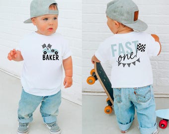 Camiseta de cumpleaños rápida, camiseta de primer cumpleaños, cumpleaños de coche de carreras, camiseta de cumpleaños de niño, camiseta de primer cumpleaños, camiseta de cumpleaños de niño pequeño, camisetas para niños