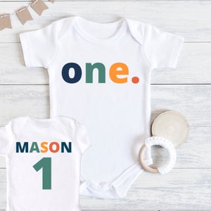 First Birthday Baby Bodysuit, Baby Birthday Outfit, Baby Boy Birthday Outfit, 1st Birthday Outfit, Baby Bodysuit, 1st Birthday Outfit Boy