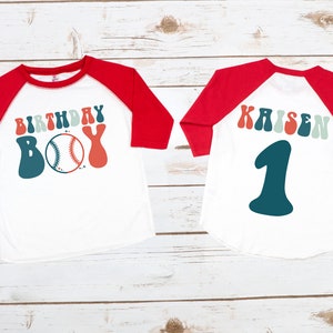 Baseball Birthday Baby Bodysuit, Baseball Birthday, Baby Bodysuit, First Birthday Outfit, Baseball Birthday Shirt, Birthday Boy Shirt image 4