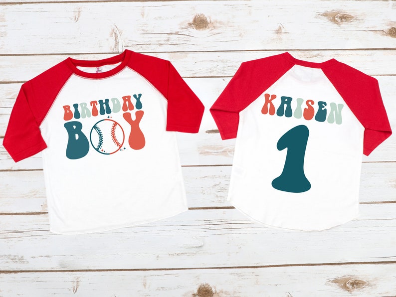 Baseball Birthday Baby Bodysuit, Baseball Birthday, Baby Bodysuit, First Birthday Outfit, Baseball Birthday Shirt, Birthday Boy Shirt image 4