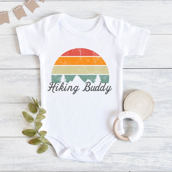 Hiking Buddy Baby Bodysuit, Camping Baby Bodysuit, Cute Baby Outfit, Baby Shower Gift, Baby Clothes, Adventure Baby Outfit, Cute Baby Gift