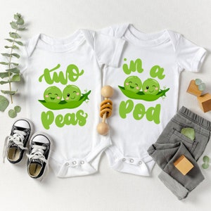 Two Peas In A Pod Twins Baby Bodysuit, Twins Baby Bodysuit, Twins Outfits, Twins Matching Outfits, Twins Pregnancy Announcement, Twins Gifts