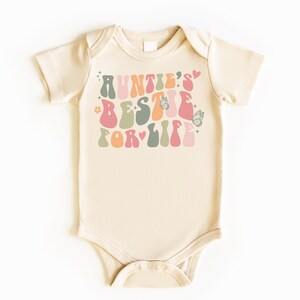 Auntie&#39;s Bestie Baby Bodysuit, Baby Bodysuit, Aunt Pregnancy Announcement, Baby Girl Outfit, Baby Shower Gift, Baby Gifts, Gift For Niece