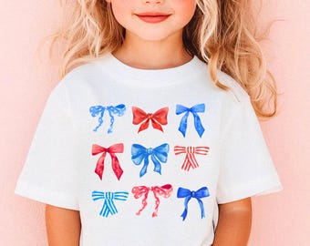 Coquette 4th Of July Toddler Shirt, Fourth Of July Kids Shirt, Toddler 4th Of July Shirt, Toddler Shirts, Kids Tees, Girl 4th Of July Tee