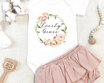 Personalized Baby Girl Outfit, Baby Bodysuit, Baby Girl Outfit, Newborn Girl Outfit, Baby Girl Gift, Girl Baby Shower Gift, Gift For Baby