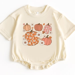 Pumpkin Bubble Romper T Shirt, Fall Baby Clothes, Thanksgiving Baby Outfit, Pumpkin Patch Baby Outfit, Baby Bodysuit, Fall Baby Outfit