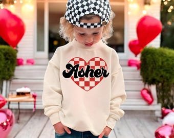 Personalized Valentines Kids Sweatshirt, Valentines Day Toddler Sweatshirt, Valentines Day Sweater, Toddler Shirts, Valentines Day Shirts