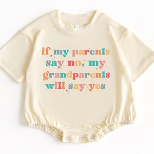 Funny T Shirt Bubble Romper, Baby Bodysuit, Grandparents Pregnancy Announcement, Baby Gifts, Baby Shower Gift, Gift For Grandchild