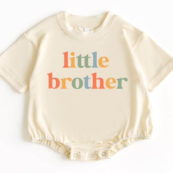 Little Brother T Shirt Bubble Romper Baby Bodysuit, Little Brother Shirt, Pregnancy Announcement, Baby Boy Outfit, Baby Boy Gift