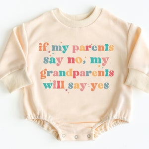 Funny Bubble Romper Sweatshirt, Baby Bodysuit, Grandparents Pregnancy Announcement, Baby Gifts, Baby Shower Gift, Gift For Grandchild