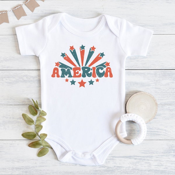 America Baby Bodysuit, Fourth of July Baby Outfit, 4th of July Shirt, Baby Bodysuit, Baby Outfit, 4th of July Shirt, Cute Baby Clothes