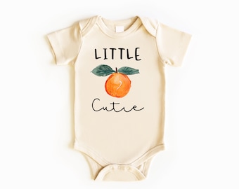 Little Cutie Baby Bodysuit, Little Cutie Baby Shower, Orange Baby Outfit, Baby Shower Gift, Newborn Outfit, Newborn Baby Gift, Baby Gifts