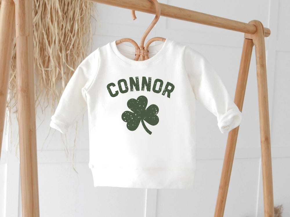 Custom Shamrock St. Patrick'S Day Sweatshirt, Toddler St. Patrick'S Day Sweatshirt, St. Patty'S Day Shirt, Kids St. Patrick'S Day Sweatshirt Realtorgift