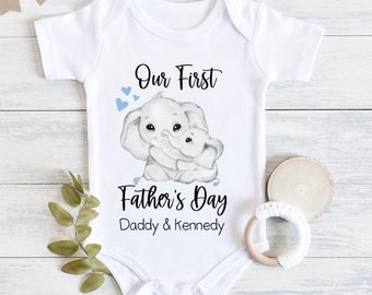 Our First Fathers Day Baby Bodysuit, First Fathers Day Baby Outfit, Baby Outfit For Fathers Day, Baby Bodysuit, Fathers Day Baby Clothes