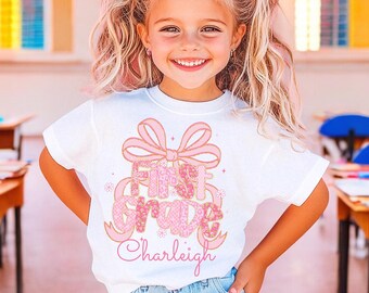 Personalized Back To School T Shirt, First Grade T Shirt, Back To School Shirt, Girl 1st Grade Tee, Kids School Shirts, Back To School Tee