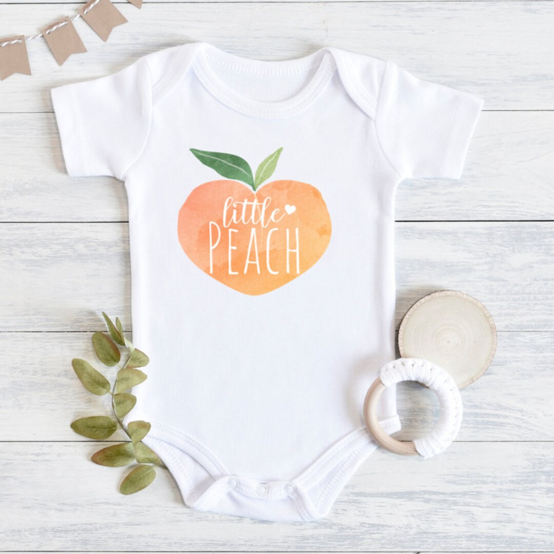Little Peach Baby Bodysuit, Little Peach Baby Outfit, Baby Girl Outfit