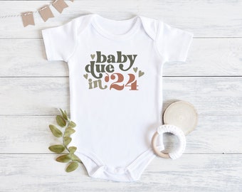 Custom Baby Announcement Baby Bodysuit, Baby Bodysuit, Pregnancy Announcement, Grandparents To Be Gift, Grandparents Gift, Baby Announcement