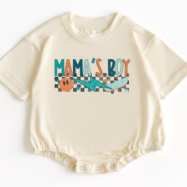 Mama's Boy Baby T Shirt Bubble Romper, Baby Boy Outfit, Baby Bodysuit, Baby Boy Clothes, Baby Shower Gift Boy, Baby Gift, Bubble Romper