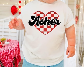 Heart Valentines Day Shirt, Custom Kids Valentines Day Shirt, Toddler Shirt, Toddler Boy Shirts, Kids Shirts, Toddler Tee, Valentines Shirt