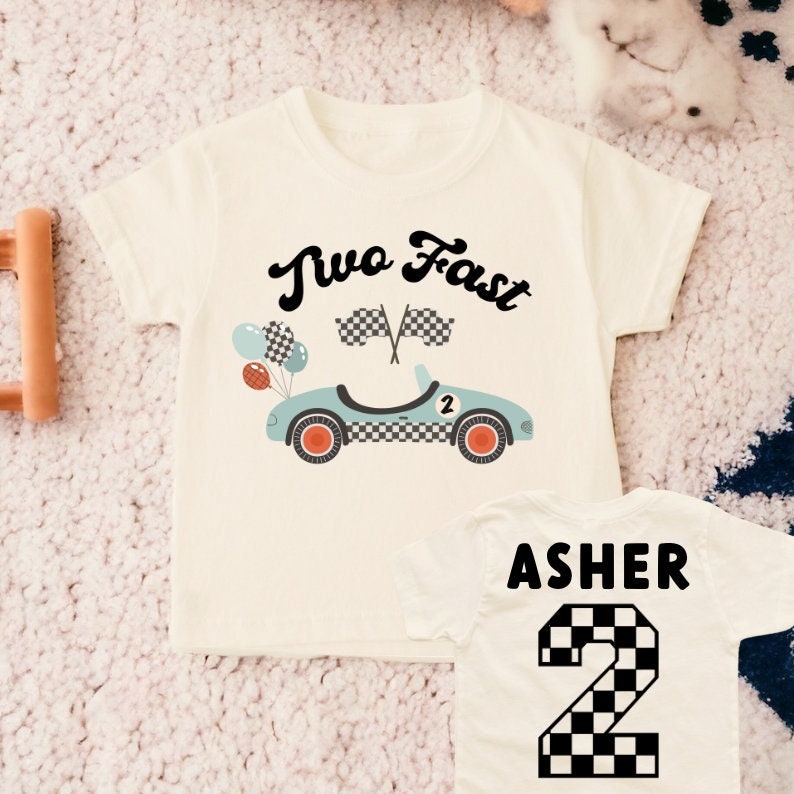 Two Fast Birthday Shirt, Race Car Birthday, Second Birthday Shirt, Birthday Boy Shirt, Race Car Birthday Shirt, 2nd Birthday, Birthday Boy