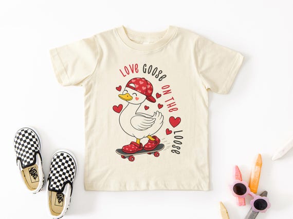 Valentines Goose T Shirt, Silly Goose Tee, Kids Valentines Day T Shirt, Toddler Valentines Tee, Boy Valentines Tee, Goose T Shirt, Cute Tees