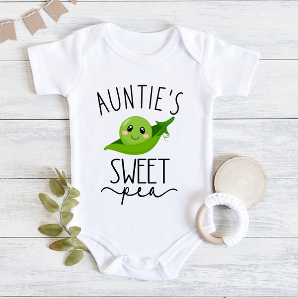 Auntie's Sweet Pea Baby Bodysuit, Baby Bodysuit, Cute Baby Outfit, Baby Shower Gift, Cute Baby Clothes, Baby Gift, Newborn Gift, Baby Outfit