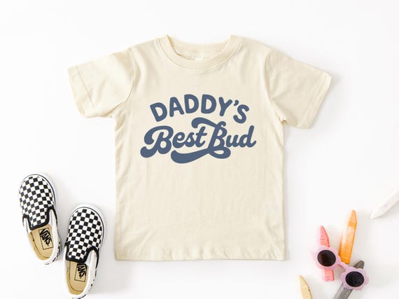 Daddy's Best Bud T Shirt, Cute Toddler Shirts, Toddler Boy Shirts, Father's Day Kids Tee, Cute Kids Tees, Boy Shirts, Dad & Son Shirts