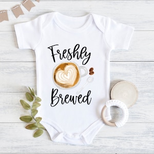 Freshly Brewed Baby Bodysuit, Coffee Pregnancy Announcement, Newborn Outfit, Coffee Baby Shower, Newborn Gifts, Baby Shower Gift, Baby Gifts
