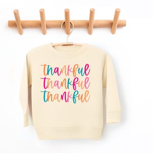 Thankful Toddler Sweatshirt, Kids Fall Sweatshirt, Toddler Thanksgiving Sweatshirt, Toddler Fall Sweatshirt, Kids Thanksgiving Sweatshirt