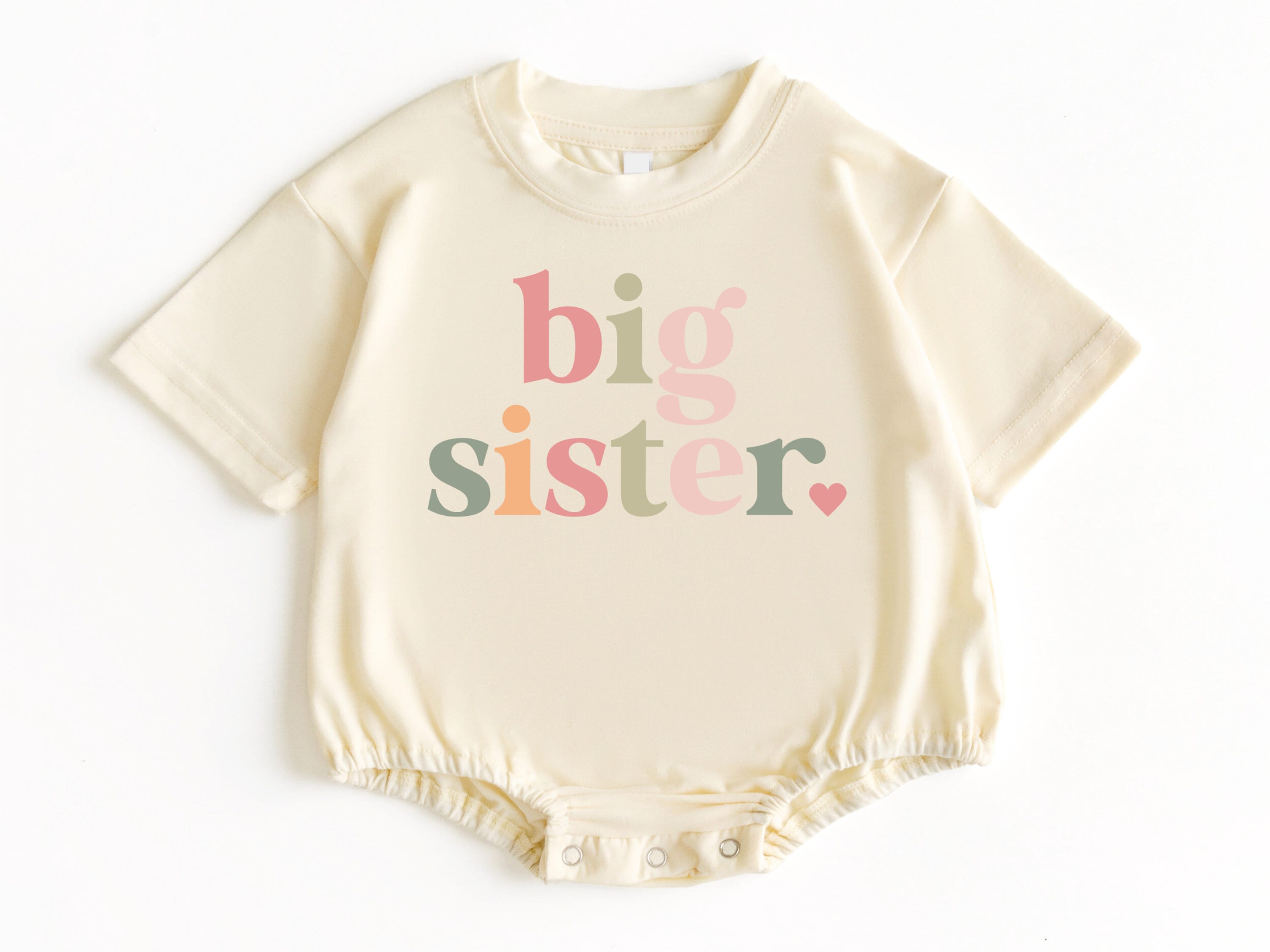 Big Sister Baby T Shirt Bubble Romper, Big Sister Gift, Baby Bodysuit, Baby Girl Outfit, Pregnancy Announcement, Bubble Romper, Baby Reveal
