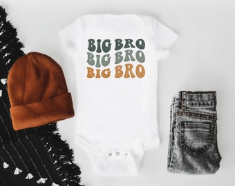 Big Bro Baby Bodysuit, Baby Bodysuit, Big Brother Shirt, Big Brother To Be, Pregnancy Announcement, Baby Boy Outfit, Baby Boy Clothes