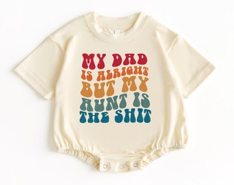 My Aunt Is Cooler T Shirt Bubble Romper, Funny Baby Bodysuit, Baby Bodysuit, Cute Baby Gift, Baby Shower Gift, Baby Outfit, Bubble Romper