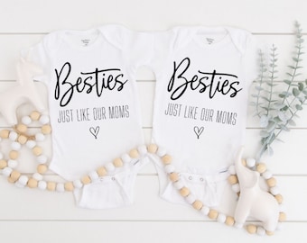 Besties Just Like Our Moms Baby Bodysuit, Matching Baby Outfits, Baby Bodysuit, Baby Best Friends Outfits, Baby Matching Outfits, Baby Gift