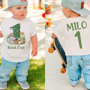 Wild One Birthday Shirt, Zoo Birthday Shirt, Safari Birthday Shirt, Toddler Birthday Shirt, First Birthday Shirt, Boy First Birthday Shirt
