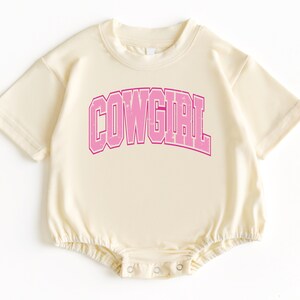 Cowgirl T Shirt Bubble Romper, Cowgirl Baby Outfit, Baby Bodysuit, Baby Girl Outfit, Baby Girl Gifts, Baby Shower Gift, Cowgirl Birthday