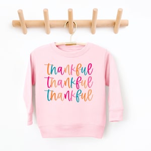 Thankful Toddler Sweatshirt, Kids Fall Sweatshirt, Toddler Thanksgiving Sweatshirt, Toddler Fall Sweatshirt, Kids Thanksgiving Sweatshirt
