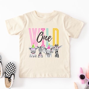 Wild One Birthday Shirt, Zoo Birthday Shirt, Safari Birthday Shirt, Toddler Birthday Shirt, First Birthday Shirt, Girl First Birthday Tee