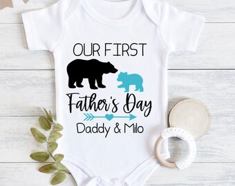 Our First Father's Day Baby Bodysuit, Father's Day Baby Outfit, Happy Father's Day Baby Bodysuit, Dad Gift From Baby, Father's Day Shirt