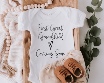 First Great Grandchild Baby Bodysuit, First Great Grandchild Announcement, Great Grandparents Pregnancy Announcement, Grandparents Reveal