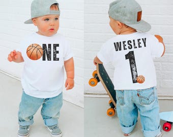 Camiseta de baloncesto para primer cumpleaños, camiseta de baloncesto para cumpleaños, camiseta de primer cumpleaños, camiseta de cumpleañero, camiseta de cumpleaños para niño pequeño, camiseta de primer cumpleaños