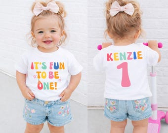 Camiseta de primer cumpleaños, camiseta de primer cumpleaños de niña, camiseta de cumpleañera, camiseta de primer cumpleaños, atuendo de primer cumpleaños, camiseta de un año