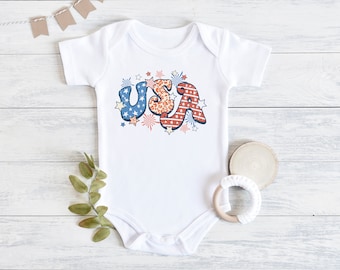 USA Baby Bodysuit, Fourth of July Baby Outfit, 4th of July Shirt, Baby Bodysuit, Baby Outfit, 4th of July Shirt, Independence Day Shirt