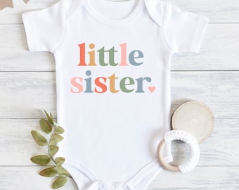 Little Sister Baby Bodysuit, Little Sister Announcement, Pregnancy Announcement, Little Sister Shirt, Baby Announcement, Baby Reveal Shirt