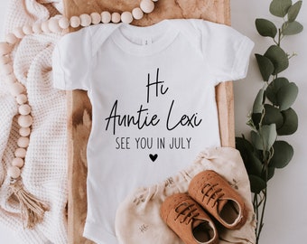 Hi Auntie Baby Bodysuit, Aunt Pregnancy Announcement, Aunt To Be Gift, Baby Announcement, Pregnancy Announcement, Sister To Aunt Gifts