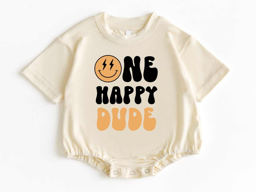 Smiley Face T Shirt Bubble Romper, Smiley Face Birthday, First Birthday