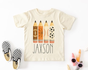 Camiseta de regreso a clases para niño, camiseta personalizada con nombre, camiseta de regreso a clases, camiseta escolar para niño, camisetas escolares para niños, camiseta escolar linda, camisetas para niño